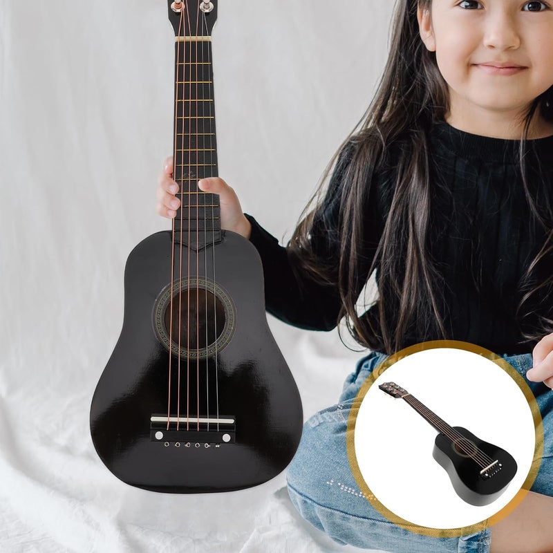 Toddmomy Kids Guitar 21 Inch Acoustic Guitar Classical Acoustic Guitar Small Size Portable Wooden Guitar for Children Beginner Adult Teen(Nero) - Image 3